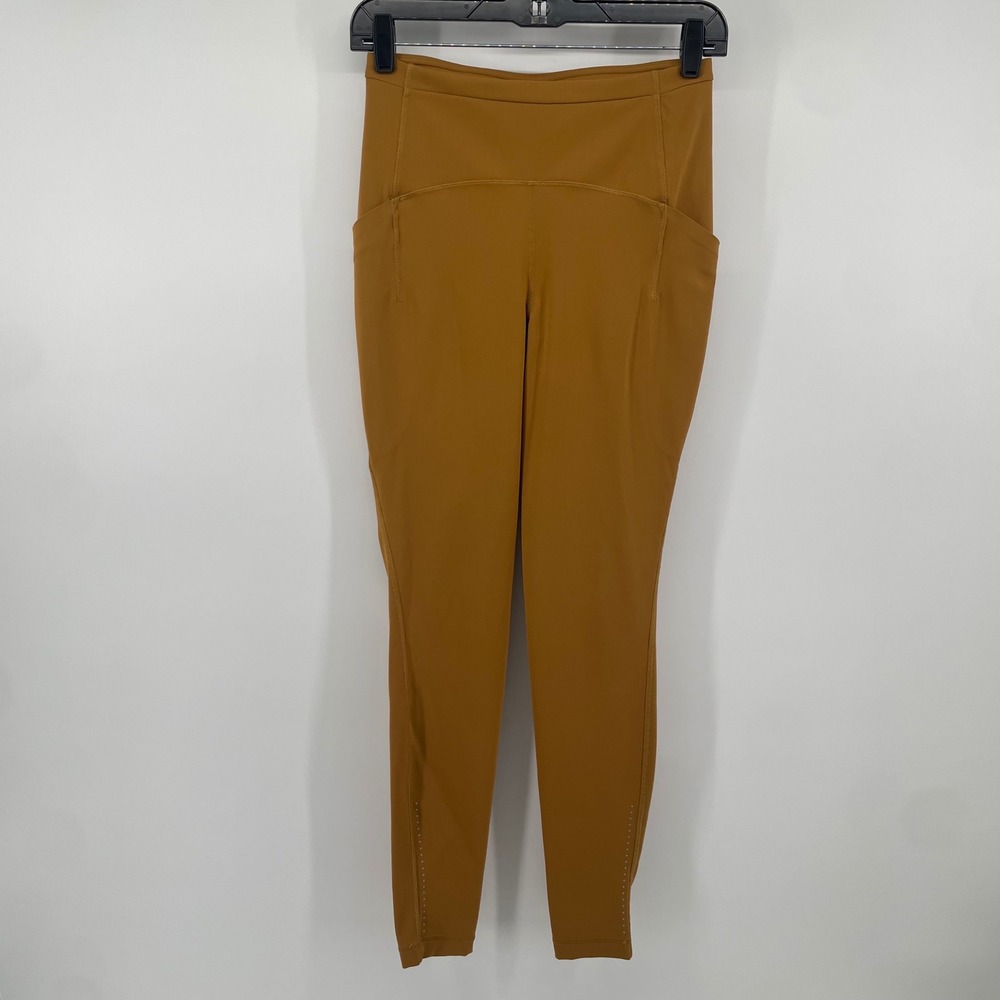 Lululemon Swift Speed Leggings Womens 6 Gold High Rise Running